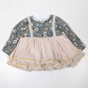 Love & Grow Clothing Co Tunic Baby Girls Size 12m Floral Flowy Boutique